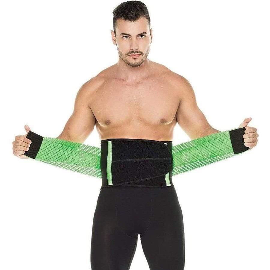 Cinturilla de sudor hombre, faja abdominal fitness, quema grasa y soporte lumbar.