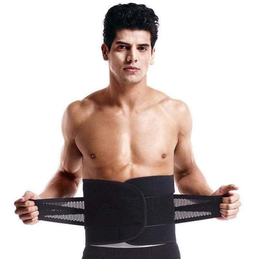 Cinturilla de soporte lumbar para hombres, ayuda a la postura y quema grasa.