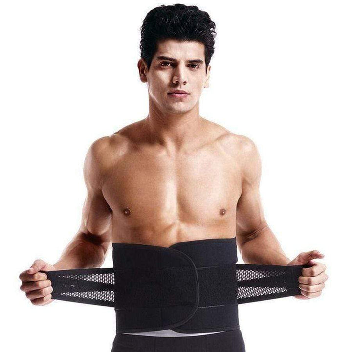 Cinturilla de soporte lumbar para hombres, ayuda a la postura y quema grasa.