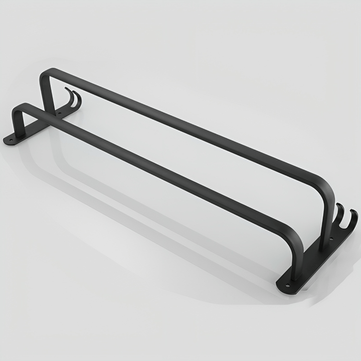 Estante para toallas de baño en aluminio, fácil de instalar, con estilo moderno y gran durabilidad.