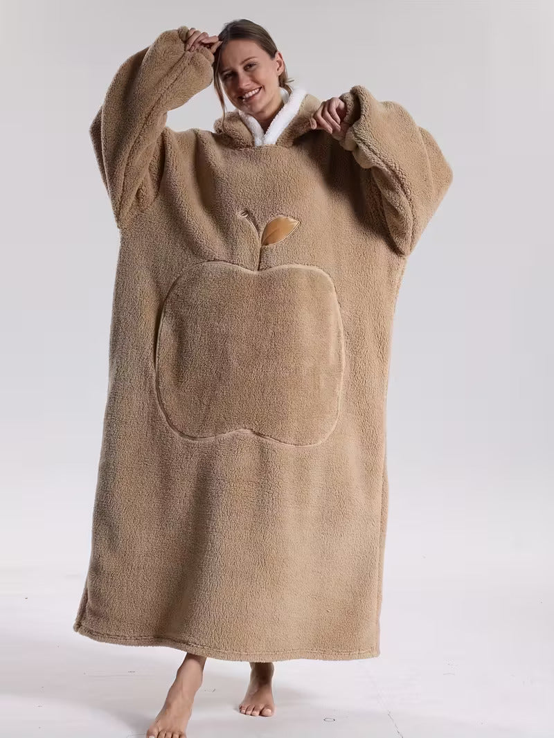 Sudadera manta gigante unisex, con capucha y mangas largas, la solución perfecta para el frío invernal.