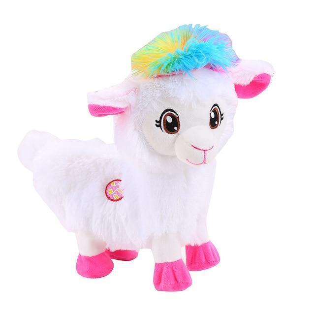 Adorable llama bailarina interactiva, perfecta para niños. Peluche musical con movimiento, horas de diversión.
