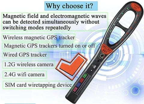 Detector GPS portátil Elite de alta precisión, escáner RF y magnético para seguridad y defensa antiespía.