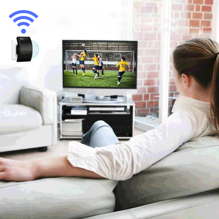 Gadget tecnológico: amplificador de señal WiFi fácil de configurar para una red inalámbrica potente.