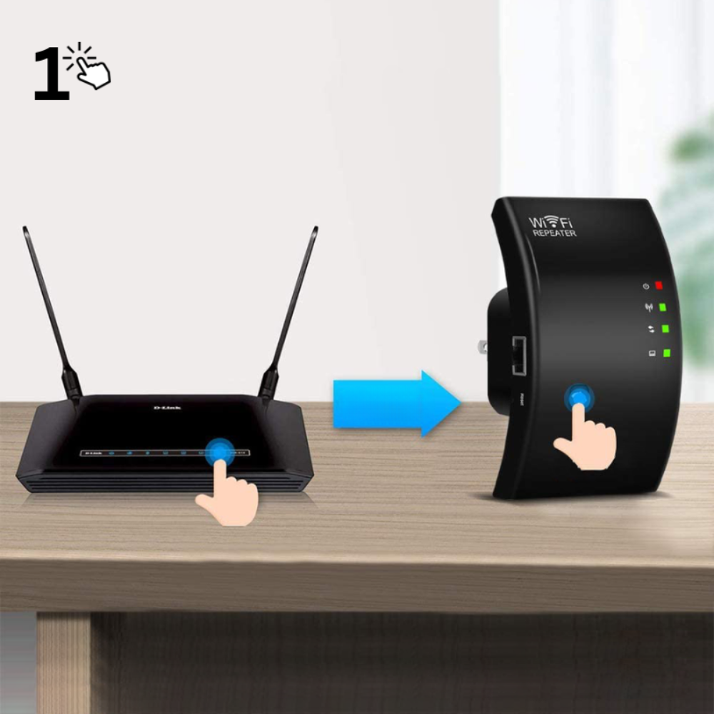 Componente de hogar inteligente: amplificador WiFi para conexión estable de todos tus dispositivos.