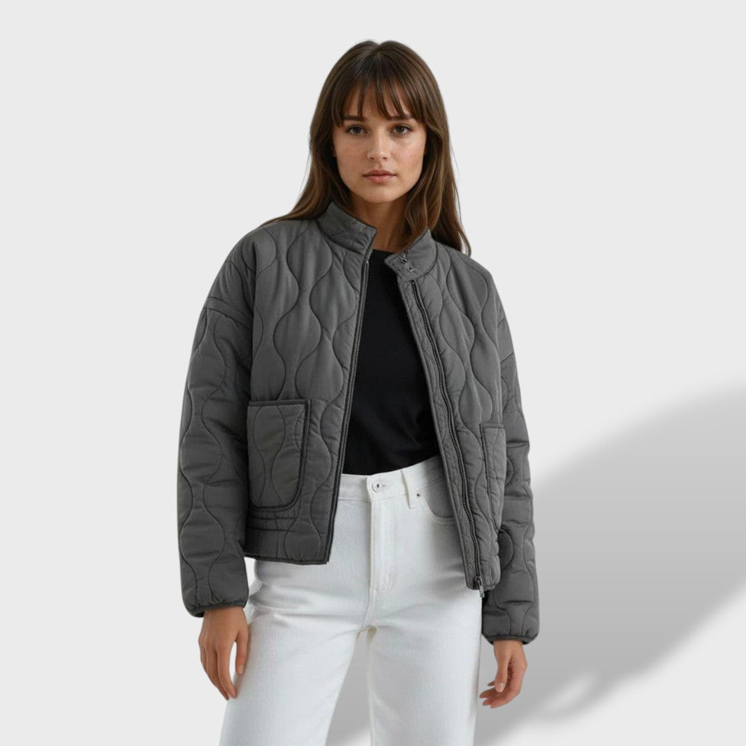 Chaqueta acolchada de invierno para mujer, estilo oversize y cálido, ideal para moda casual.