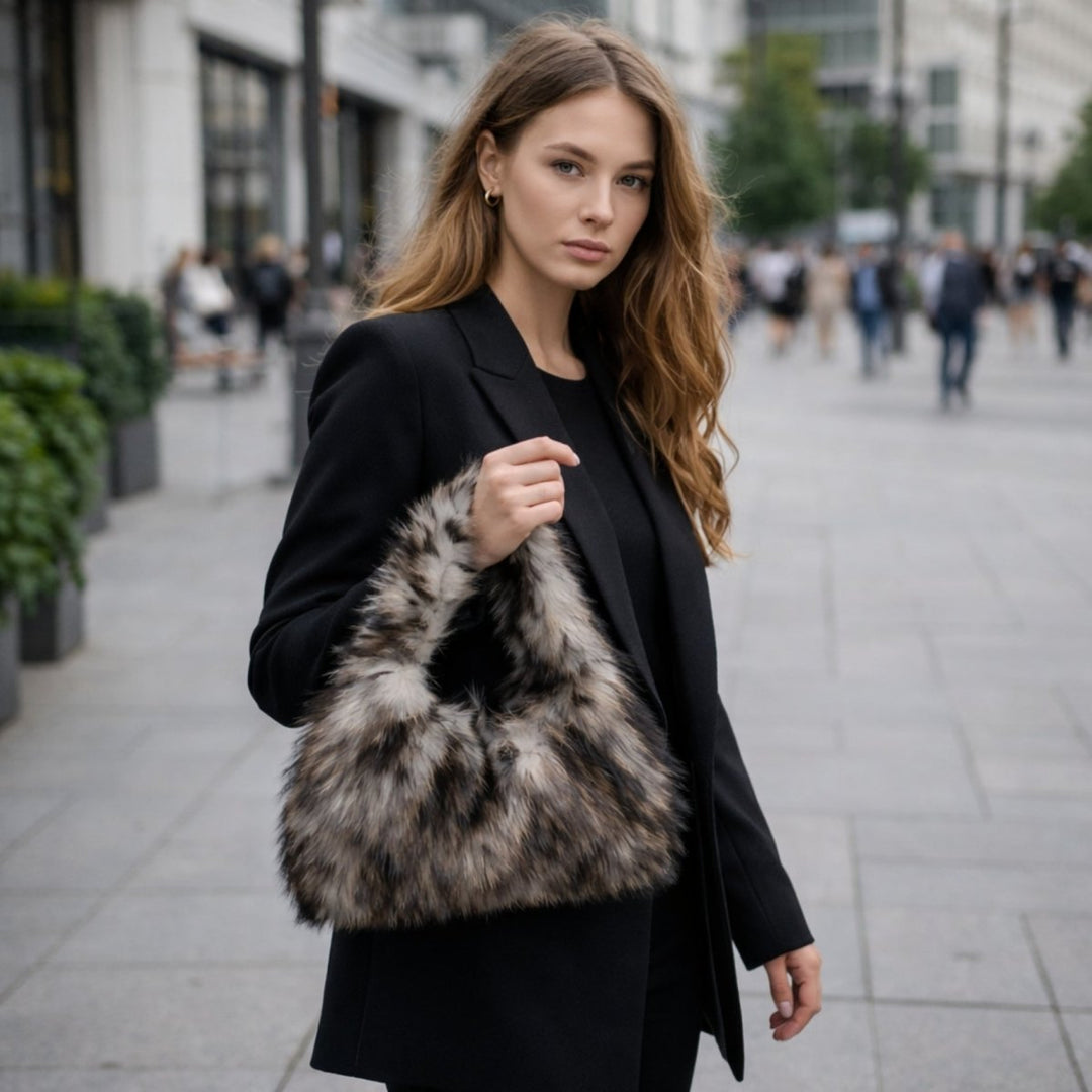Bolso de hombro para mujer, elegante en piel sintética vegana de lujo. Ideal para moda diaria y gran capacidad.