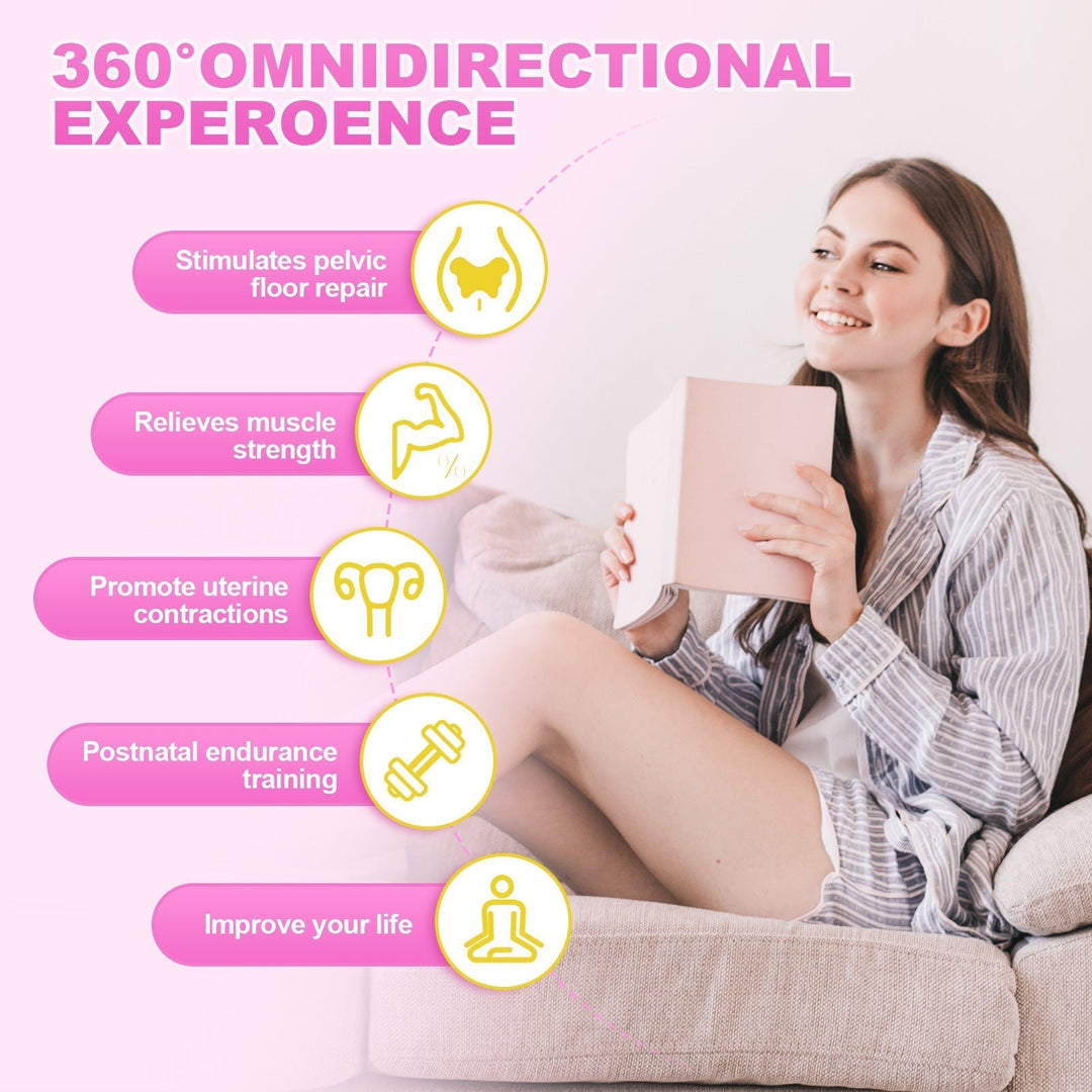 Cuidado del suelo pélvico femenino. Dispositivo con tecnología de pulso y calor para el bienestar íntimo.