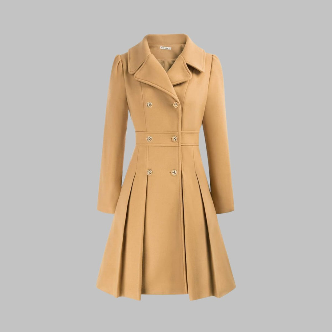 Manga de abrigo largo mujer corte A. Diseño clásico para ropa de invierno elegante.