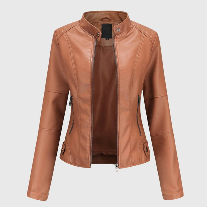 Chaqueta entallada de mujer para moto, diseño moderno y elegante. Ideal para estilo urbano y uso diario casual.