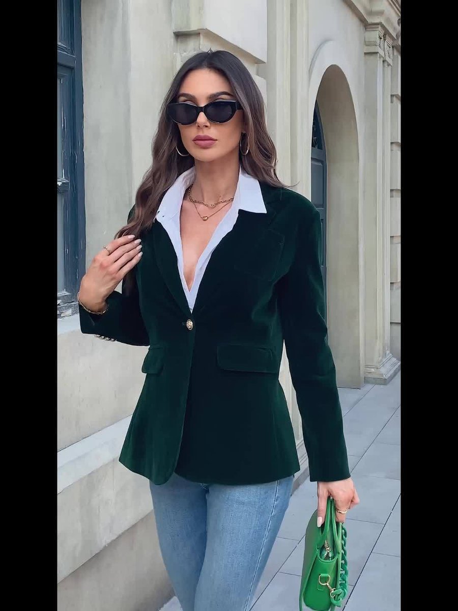 Vista trasera de chaleco blazer entallado para mujer, diseño elegante y moderno sin mangas.