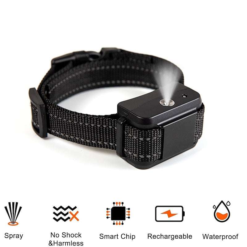 Collar de entrenamiento canino antiladridos con spray de citronela. Control eficaz de ladridos.