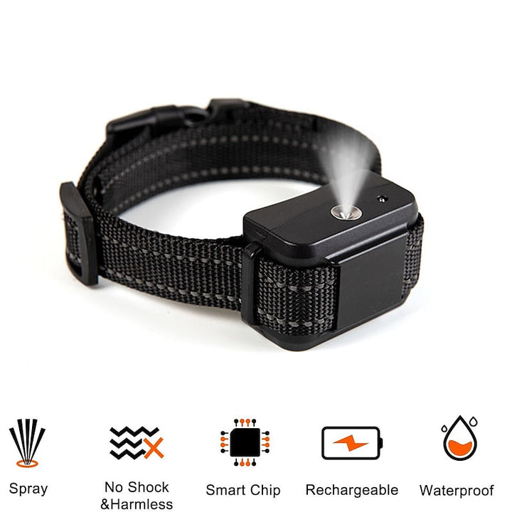 Collar de entrenamiento canino antiladridos con spray de citronela. Control eficaz de ladridos.