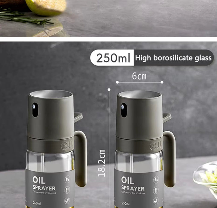 Botella pulverizadora de aceite para cocina, 250ml. Control preciso para una cocina moderna.