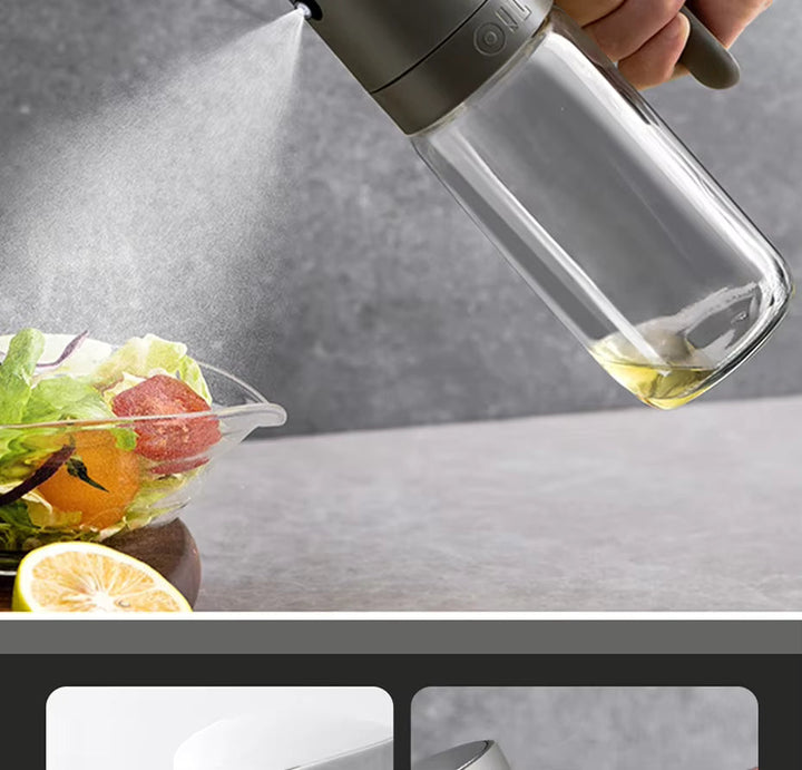 Rociador de aceite de cocina 250ml. Pulverizador para cocinar con aceite saludable y niebla fina.