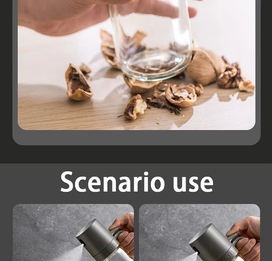 Dispensador de aceite 250ml, pulverizador de niebla fina para cocina eficiente y saludable.
