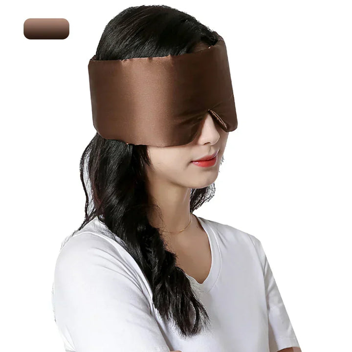 Mascarilla de seda para belleza y cuidado. Bloqueo de luz, antifaz para un descanso óptimo.