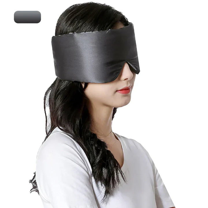 Antifaz de seda de morera. Diseño ergonómico para máximo confort y sueño reparador.