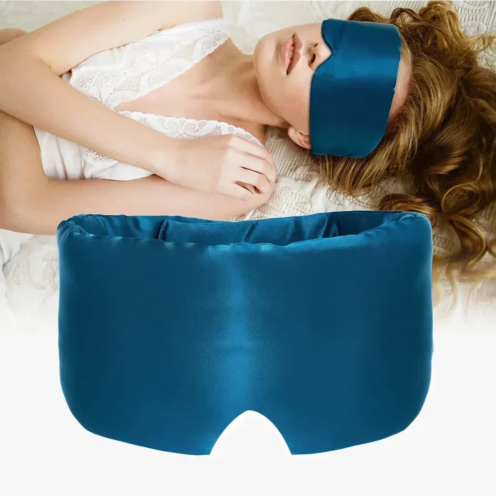 Mascarilla de seda suave. Ideal para dormir, bloquear la luz y mejorar la calidad del sueño.