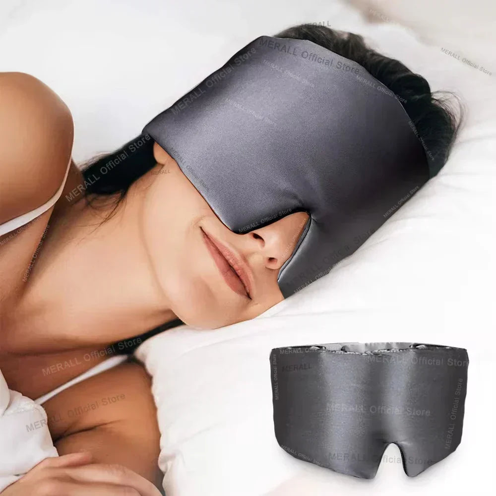 Antifaz de seda de morera premium. Confort ocular y relajación profunda para un mejor descanso.