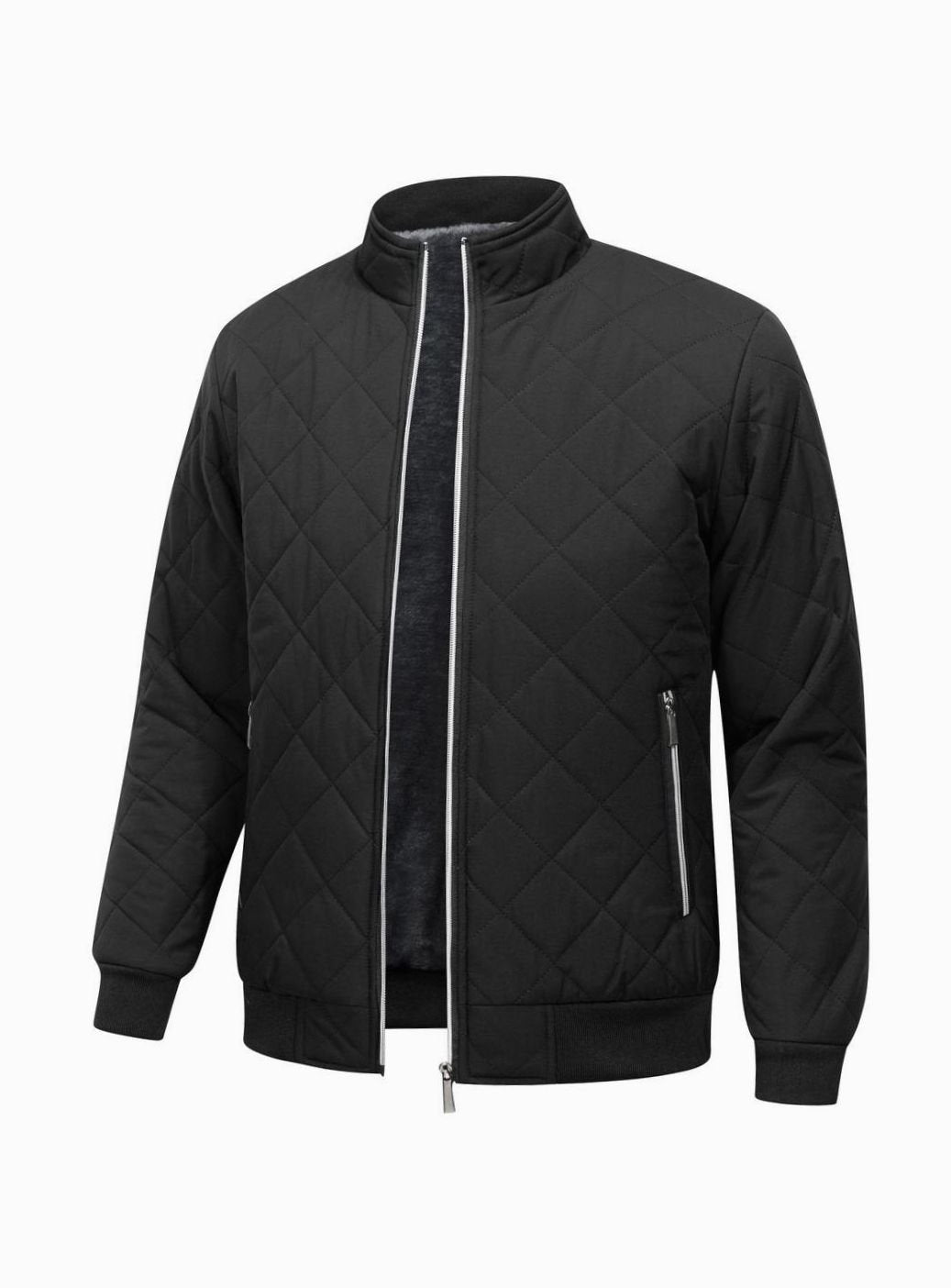 Moderna cazadora bomber para hombre, acolchada y con forro polar, ideal para invierno y look casual.