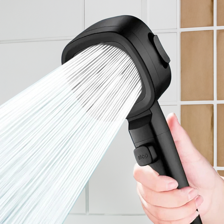 Cabezal de ducha alta presión moderno. Disfruta un chorro estimulante y potente en tu baño.