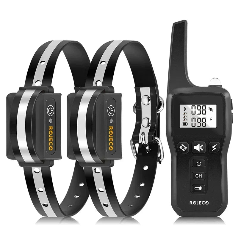 Kit de collar de entrenamiento para mascotas: dispositivo impermeable de largo alcance (1000m) y control remoto.