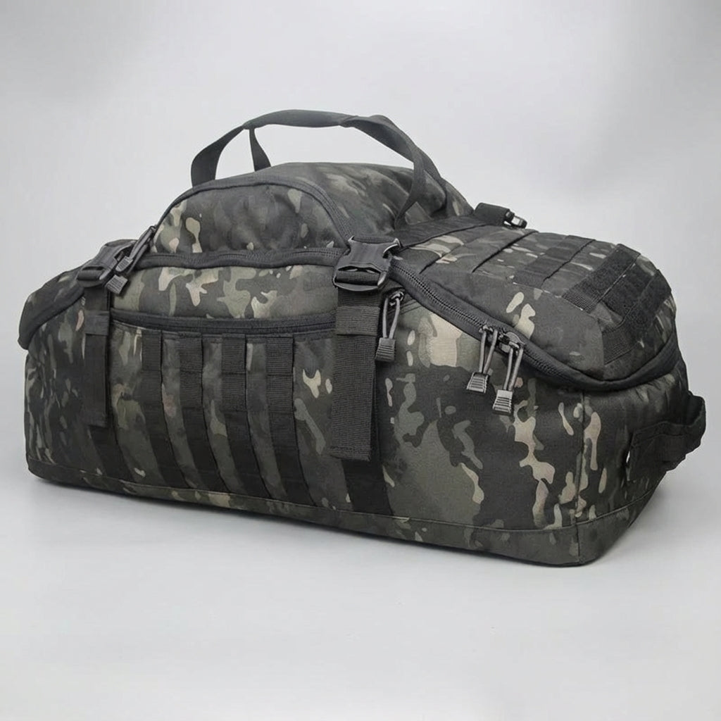 Mochila táctica unisex con sistema Molle modular, equipaje resistente para outdoor y deporte.